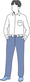 従業員のスケジュール最適化について考える男性のイラスト
